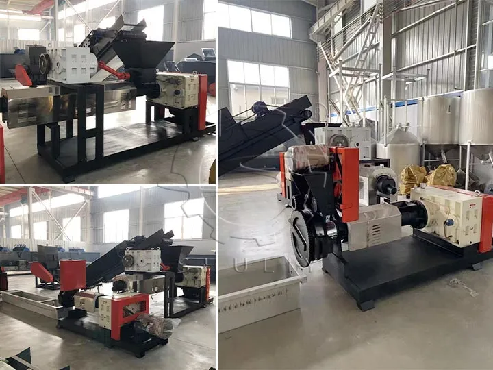 plastic recycling granulating line send to Germany