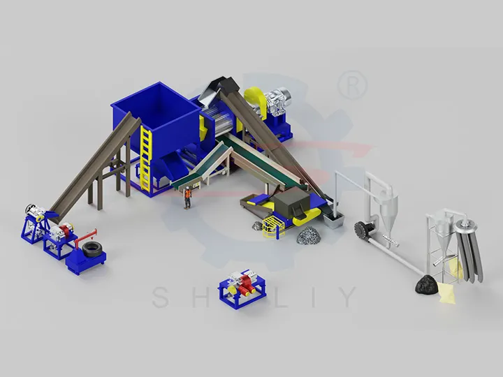 waste tire recycling recycling plant