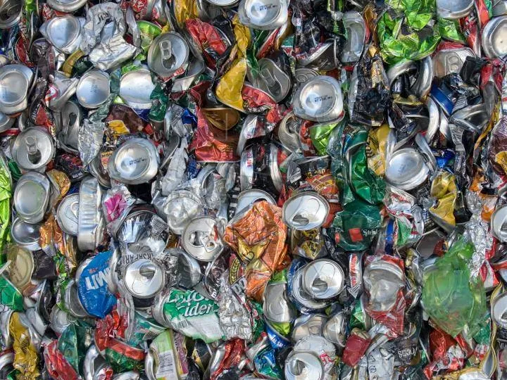 Waste aluminum cans