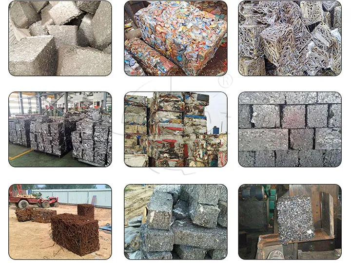 metal bales in regular shape