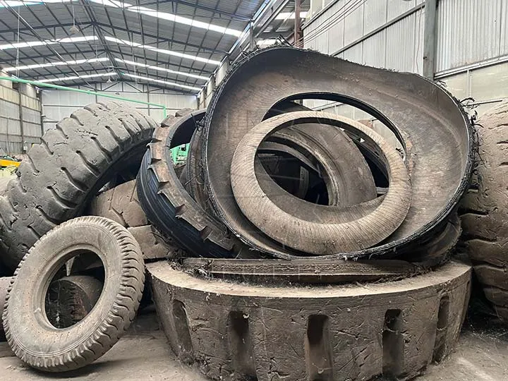 Disassembled OTR tires
