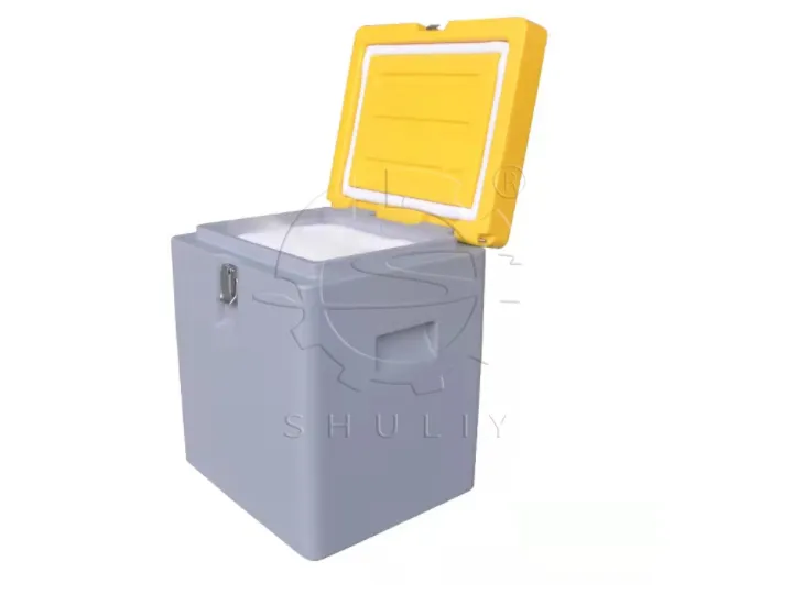 Compact dry ice chest