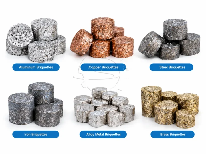 final products of the metal briquetting press