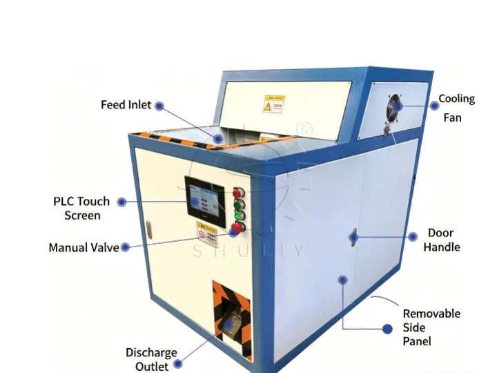 structure of the metal briquetter machine